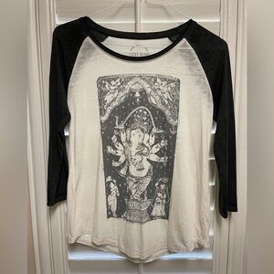 Lucky Brand Black / White 3/4 Sleeve Shirt - Size S